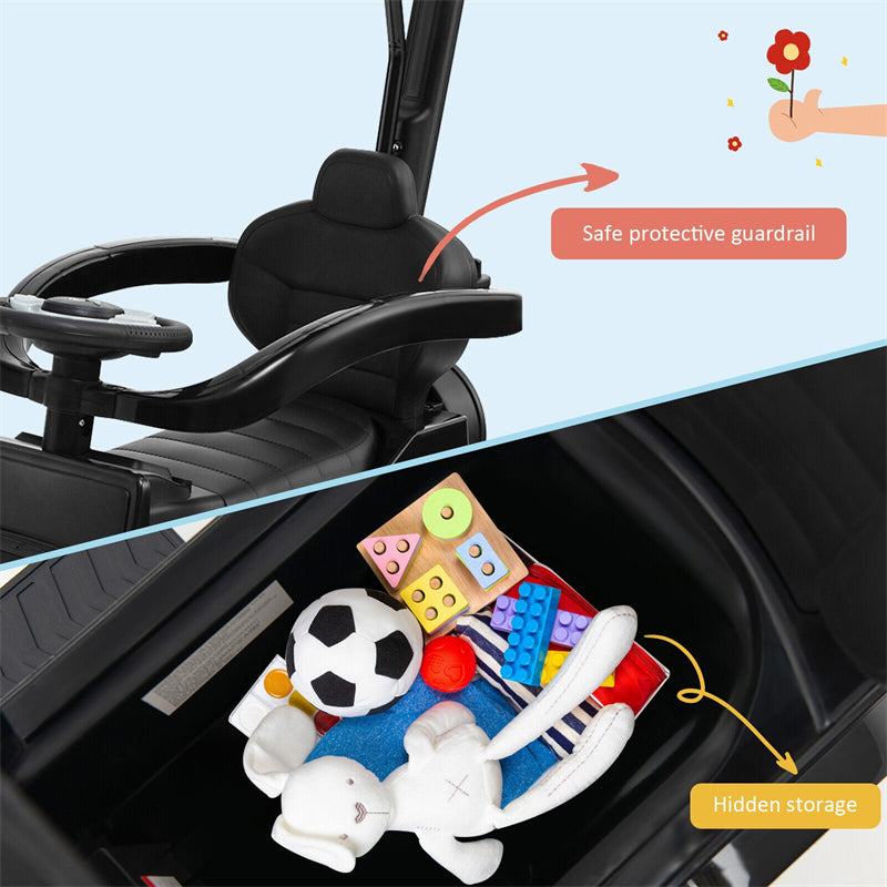 3 In 1 Toddlers Ride on Push Car Mercedes Benz G350 Stroller Sliding Car with Canopy