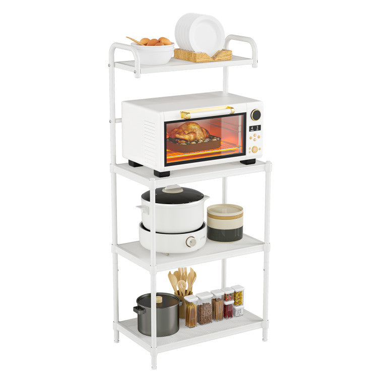 4-Tier Rust Resistant Kitchen Microwave Storage Rack