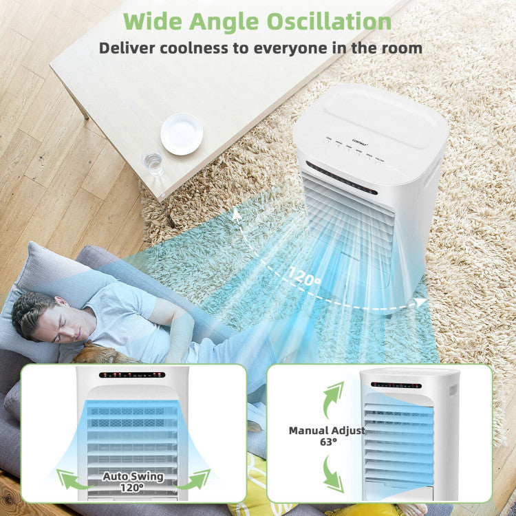 3-in-1 Portable Evaporative Air Cooler with Timer and Casters