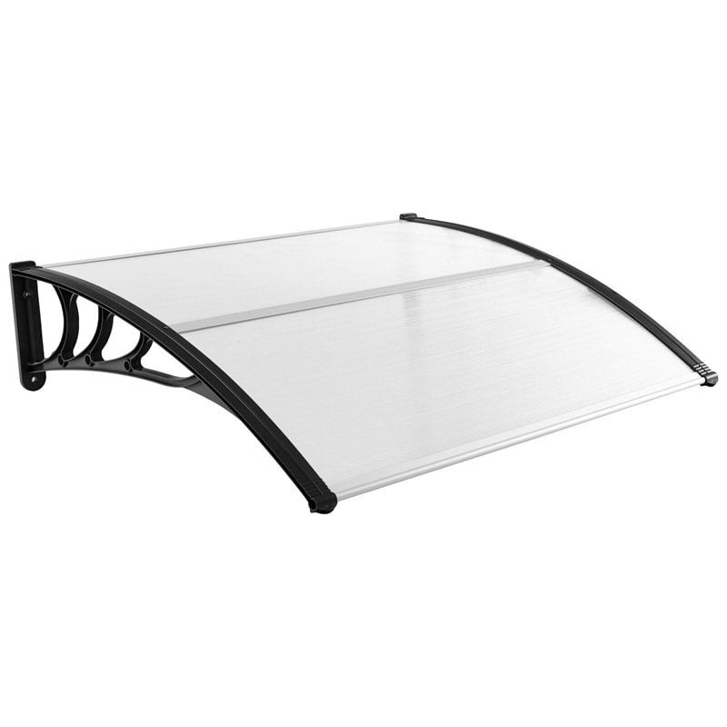 40" x 48" Window Awning Modern Polycarbonate Overhead Door Awning Canopy with Hollow Sheet for Rain Snow Sunlight UV Protection UPF 50+