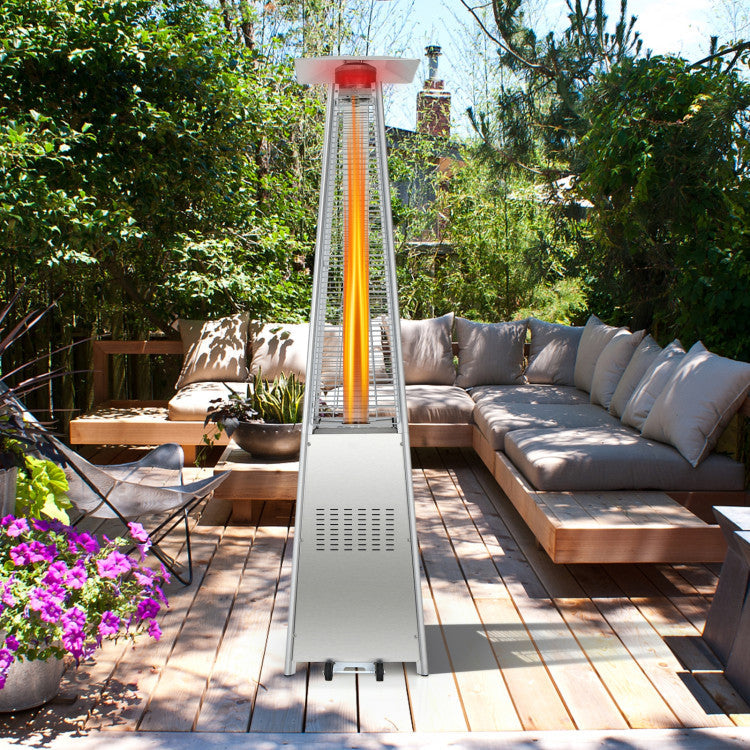 42000 BTU Pyramid Patio Heater with Wheels and Anti-tip