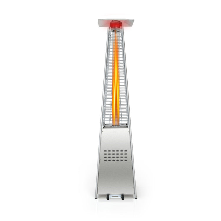 42000 BTU Pyramid Patio Heater with Wheels and Anti-tip