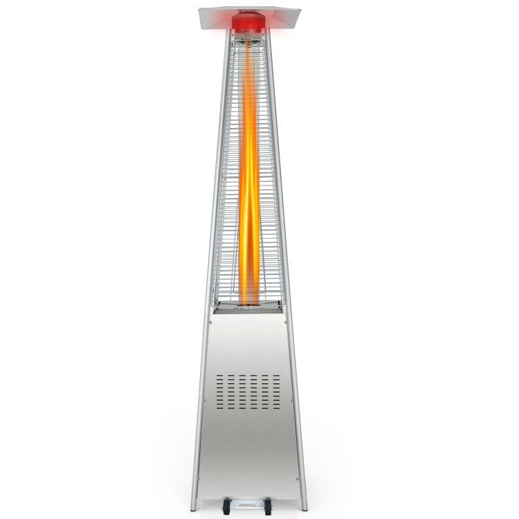 42000 BTU Pyramid Patio Heater with Wheels and Anti-tip