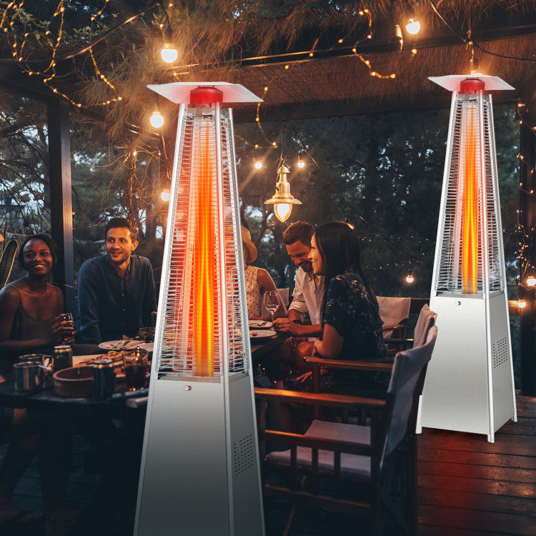 42000 BTU Pyramid Patio Heater with Wheels and Anti-tip