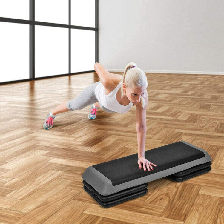 43 Inches Height Fitness Aerobic Step with Risers and Adjustable Heights