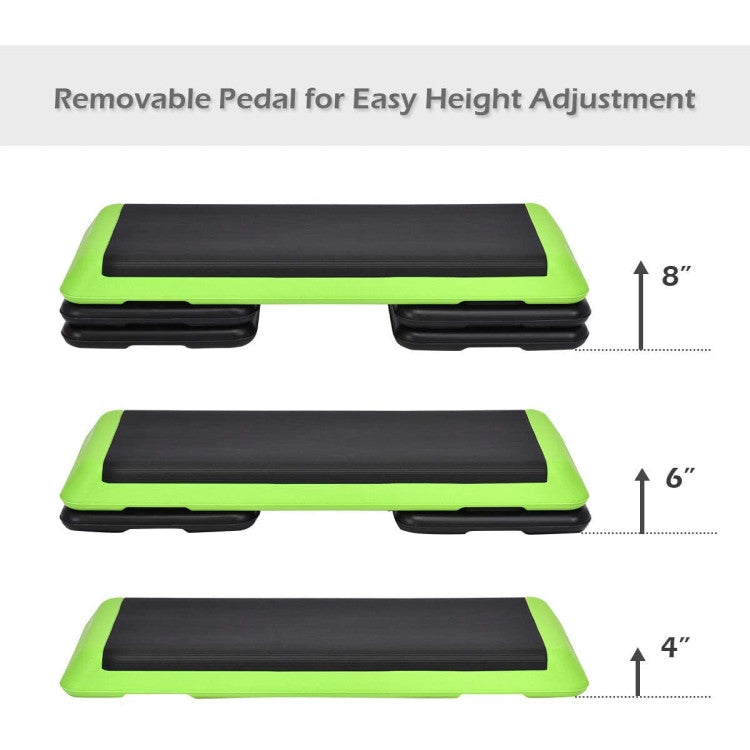 43 Inches Height Fitness Aerobic Step with Risers and Adjustable Heights