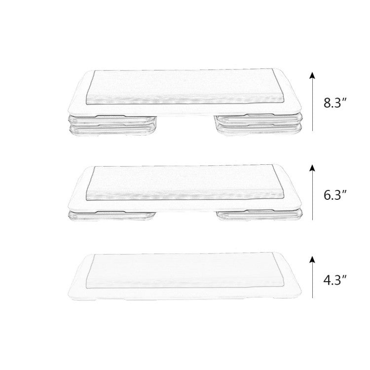 43 Inches Height Fitness Aerobic Step with Risers and Adjustable Heights