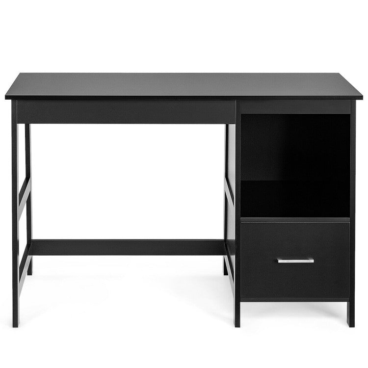 47.5 Inch Modern Computer Desk with 2 Storage Drawers for Home & Office