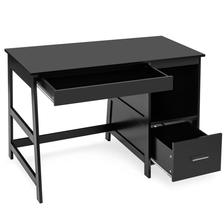 47.5 Inch Modern Computer Desk with 2 Storage Drawers for Home & Office