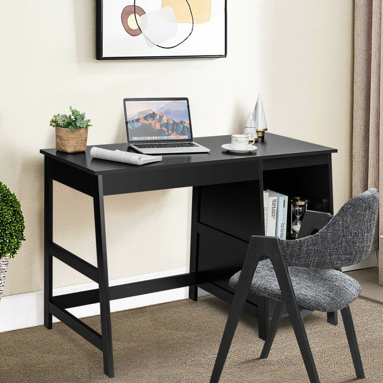 47.5 Inch Modern Computer Desk with 2 Storage Drawers for Home & Office