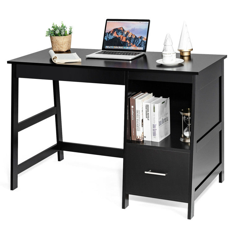 47.5 Inch Modern Computer Desk with 2 Storage Drawers for Home & Office