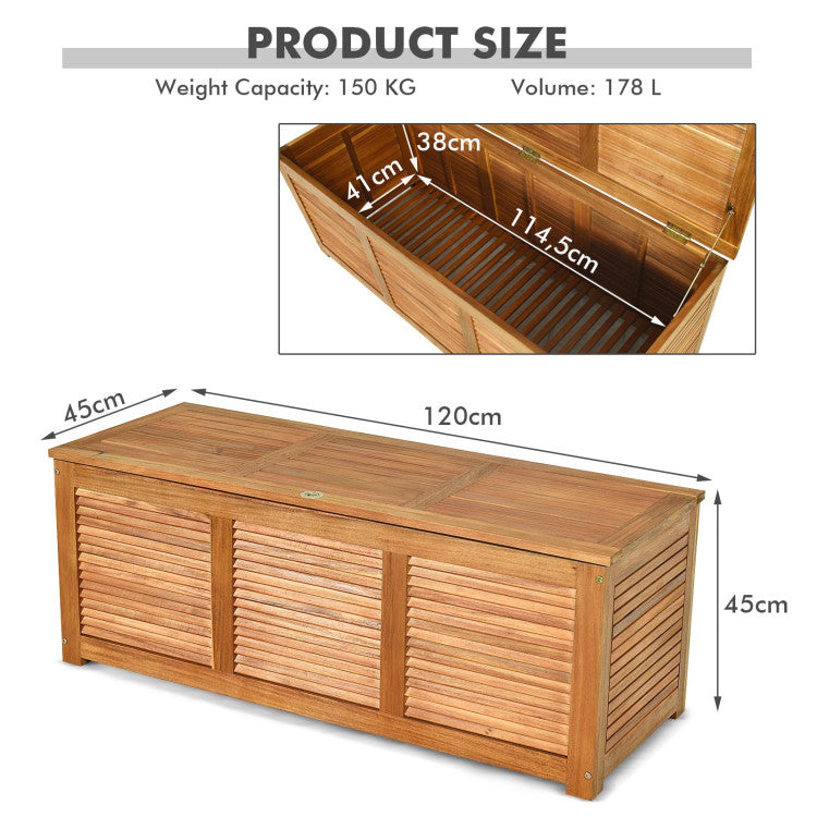 47 Gallon Deck Storage Bench Box Organization Tools