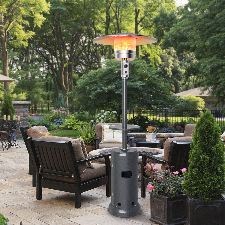 48,000 BTU Standing Outdoor Heater Propane LP Gas Steel with Wheels