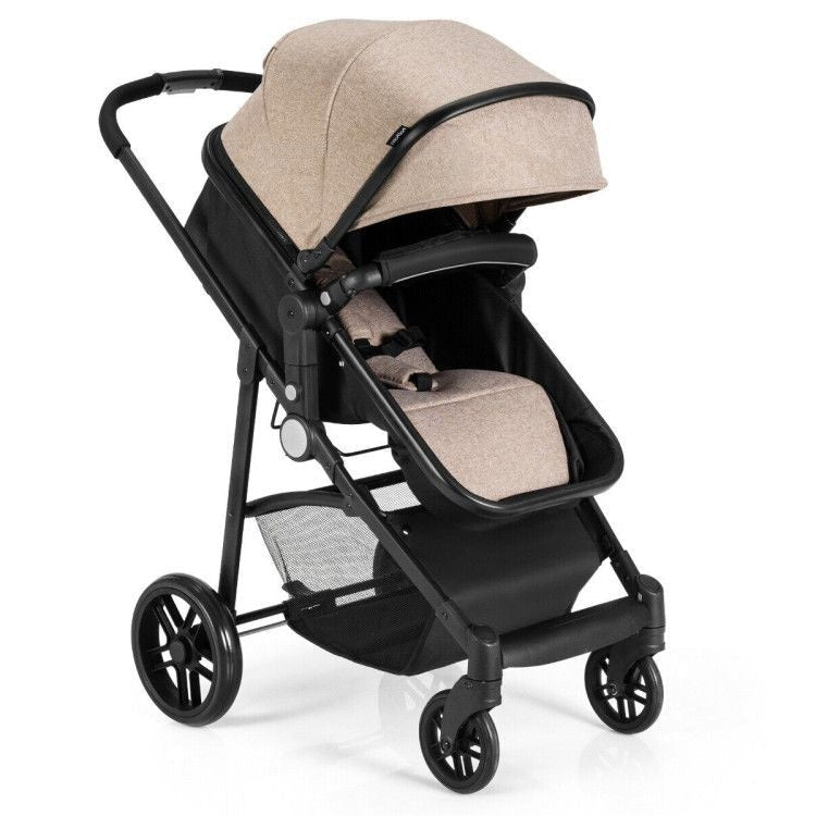 2-in-1 Foldable Newborn Infant Baby Stroller with  Cup Holder