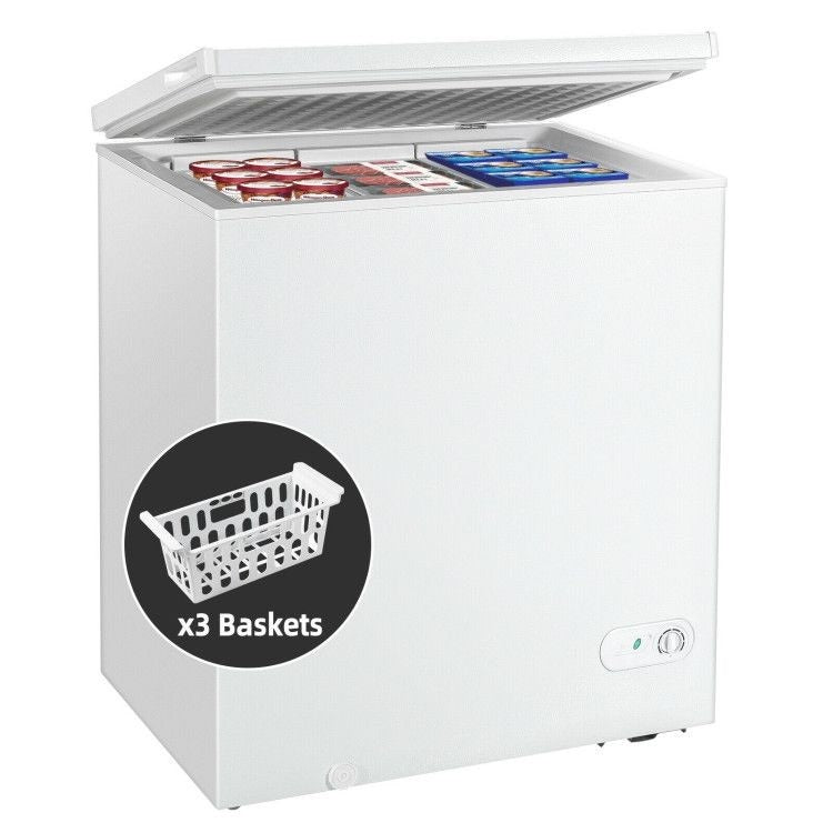 5.2 Cu.ft 7 freezing levels Chest Freezer Upright Refrigerator with 3 Baskets
