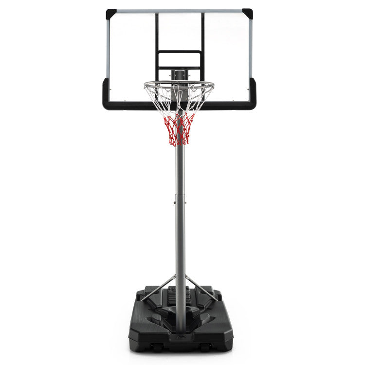 5.4-6.6FT Adjustable Height Basketball Hoop with 50 Inch Backboard