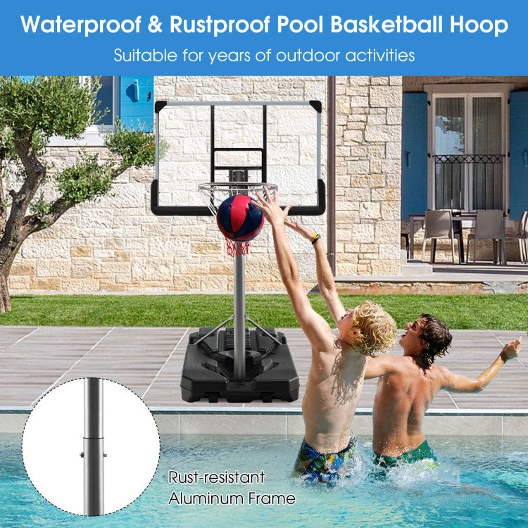 5.4-6.6FT Adjustable Height Basketball Hoop with 50 Inch Backboard