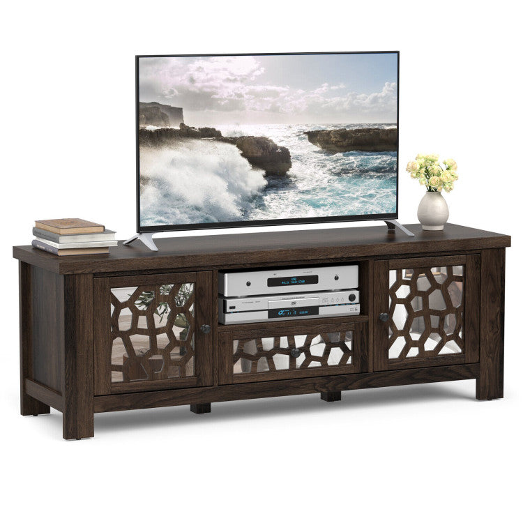 55 Inch Retro TV Stand Media Entertainment Center with Drawer for TV up to 60 Inches