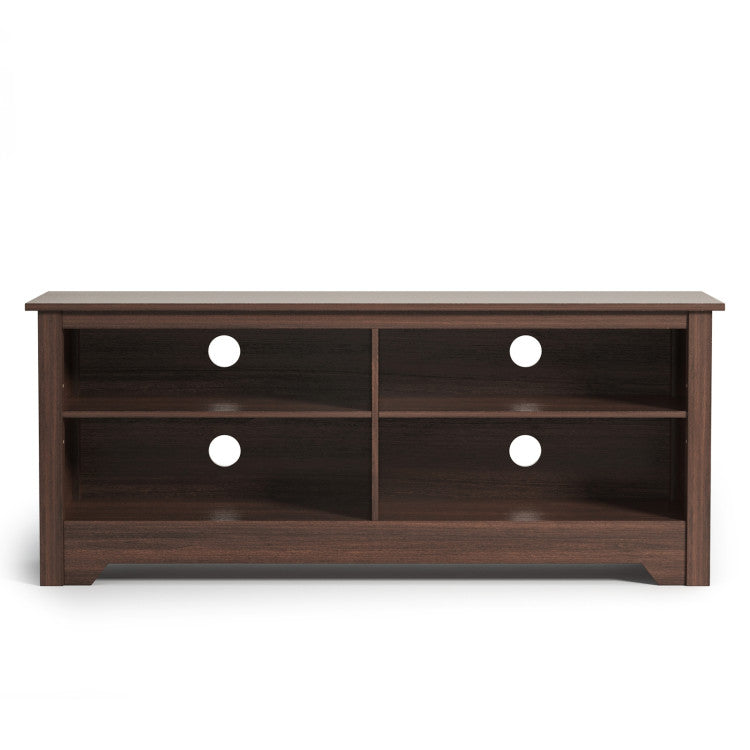 58 Inch Wooden Entertainment Media Center TV Stand for TV up to 60 Inches