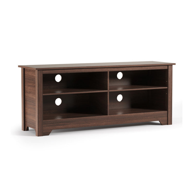 58 Inch Wooden Entertainment Media Center TV Stand for TV up to 60 Inches