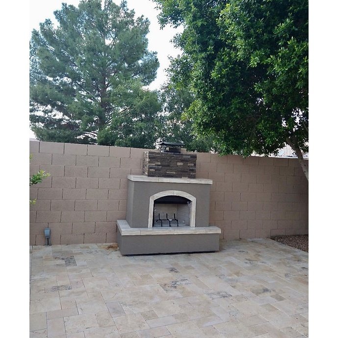 Tuscan 6' Outdoor Fireplace with Log Set for LP or NG access door for Tank