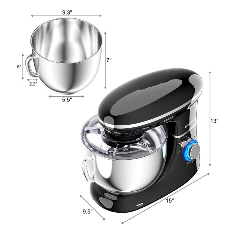 660 W 6.3 Qt Tilt-Head Food Stand Mixer with 6-Speed Control