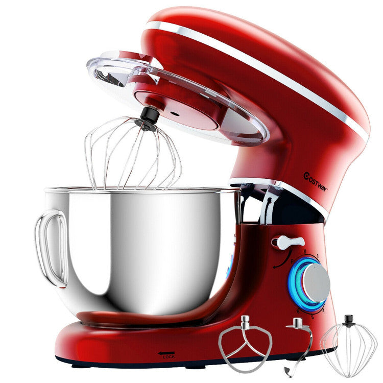 660 W 6.3 Qt Tilt-Head Food Stand Mixer with 6-Speed Control