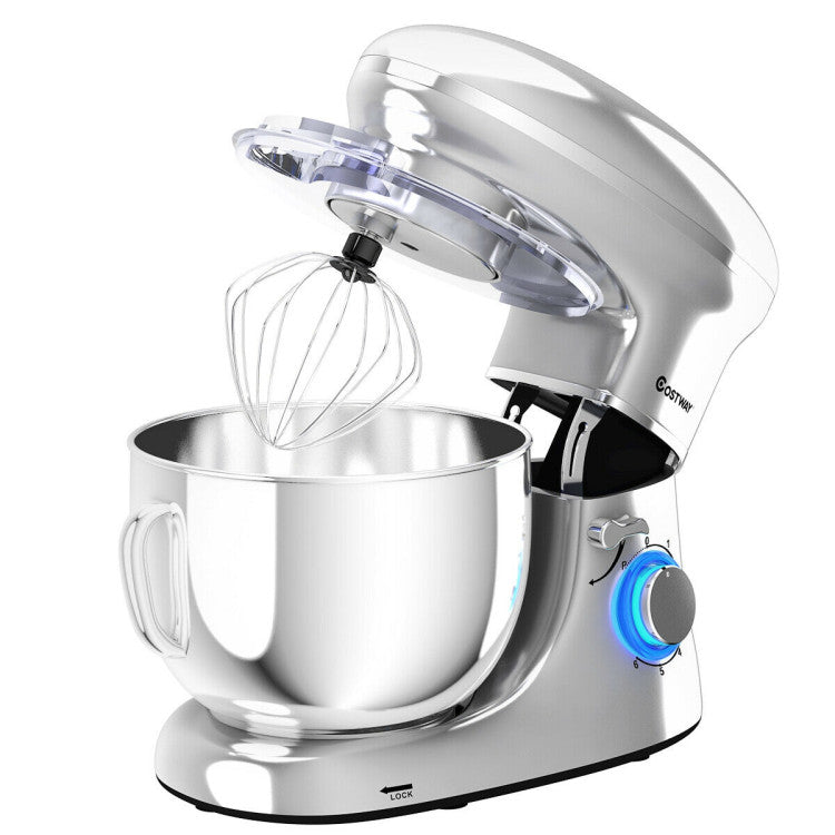 660 W 6.3 Qt Tilt-Head Food Stand Mixer with 6-Speed Control