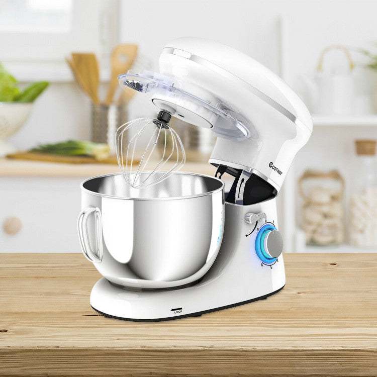 660 W 6.3 Qt Tilt-Head Food Stand Mixer with 6-Speed Control