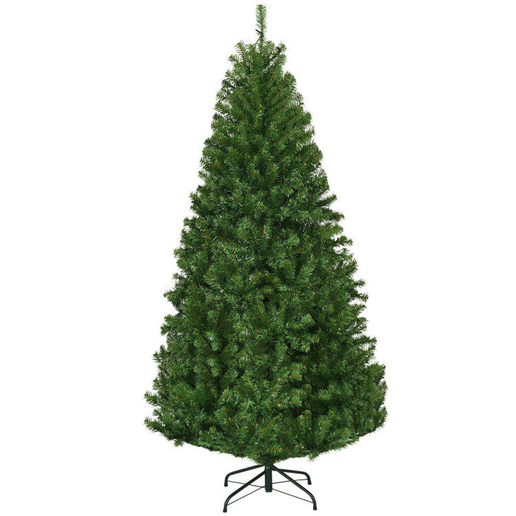 4/5/6/7/8/9 Feet Artificial Premium Hinged Christmas Tree with Multi-color Lights and Metal Base