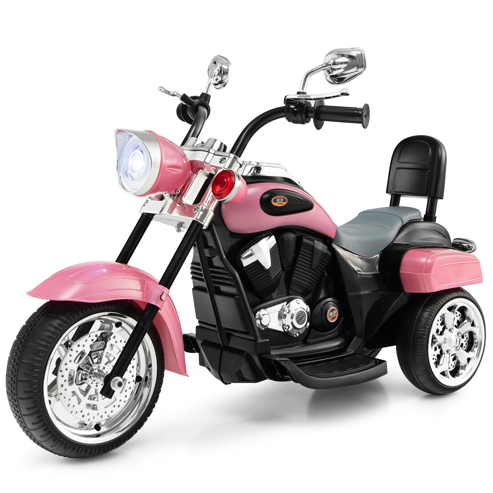 Kids Ride on Chopper Motorcycle 3-Wheel 6V Battery Powered Trike Motorcycle with Headlights