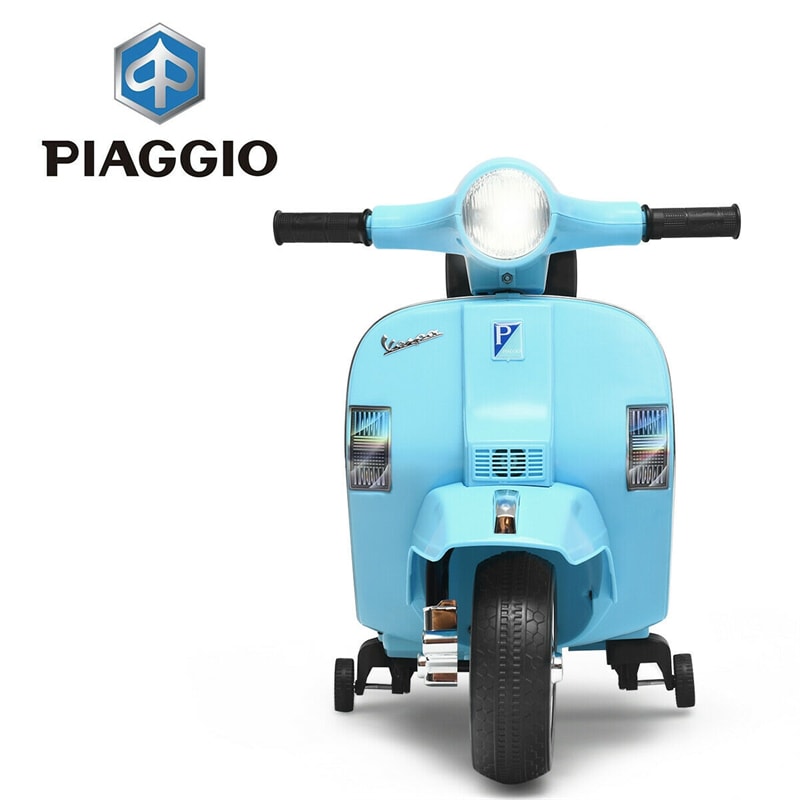 Kids Ride On Vespa Scooter 6V Battery Powered Electric Ride On Motorcycle for Toddler with Training Wheels