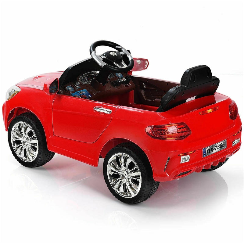 Kids Ride On Car 6V Battery Powered Electric Vehicle with Remote Control & LED Lights MP3