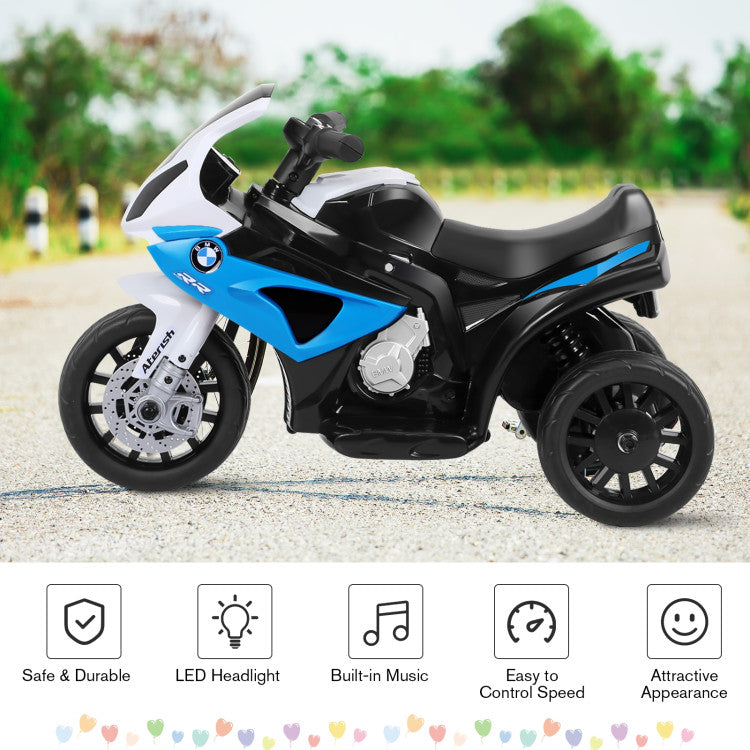 6V Kids 3 Wheels Riding BMW Licensed Electric Motorcycle