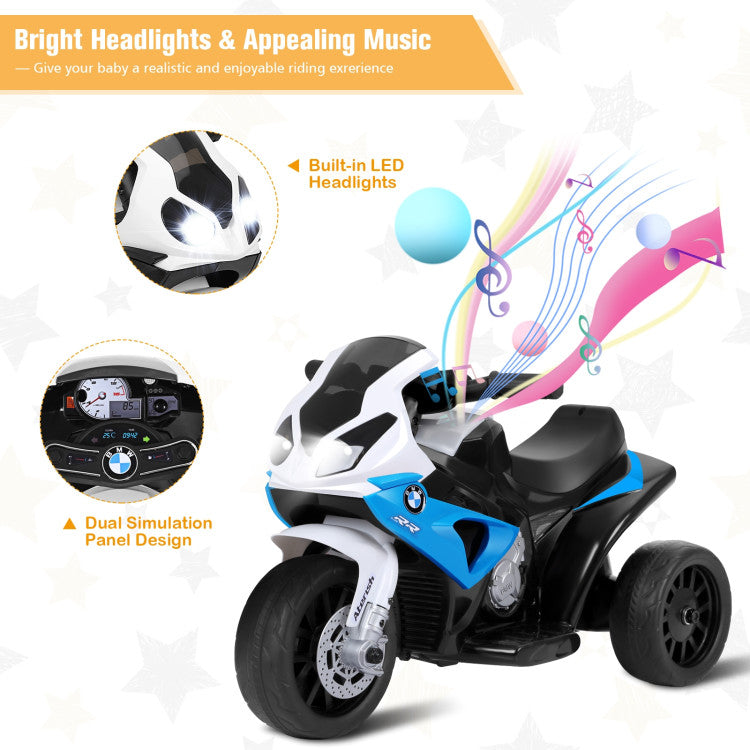 6V Kids 3 Wheels Riding BMW Licensed Electric Motorcycle