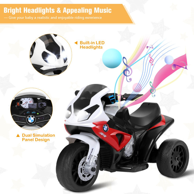 6V Kids 3 Wheels Riding BMW Licensed Electric Motorcycle