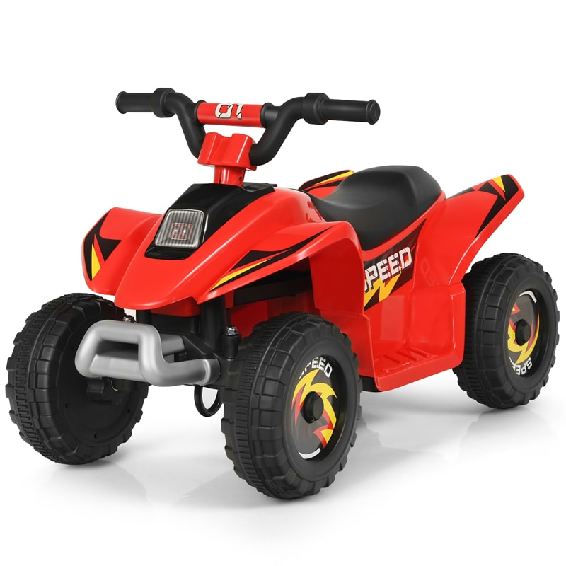 6V Kids Ride-on ATV Quad Mini 4 Wheeler Battery Powered Off-Road Vehicle with Anti-Slip Wheels