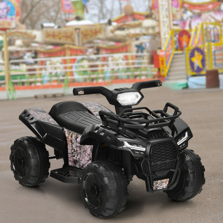 6V Kids ATV Quad Powerful Wheels Electric Ride-on Car with LED Light and MP3