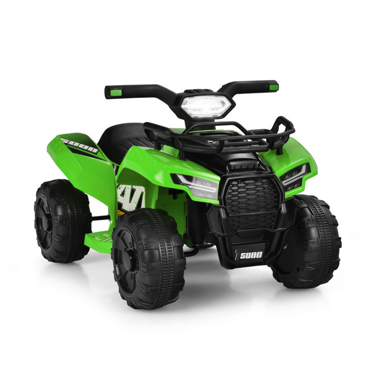 6V Kids ATV Quad Powerful Wheels Electric Ride-on Car with LED Light and MP3