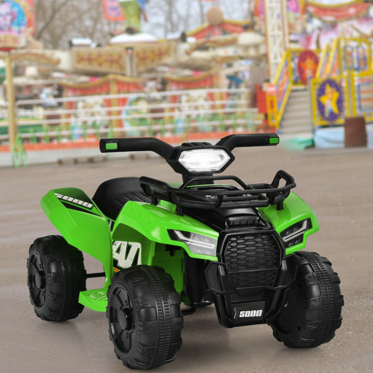 6V Kids ATV Quad Powerful Wheels Electric Ride-on Car with LED Light and MP3