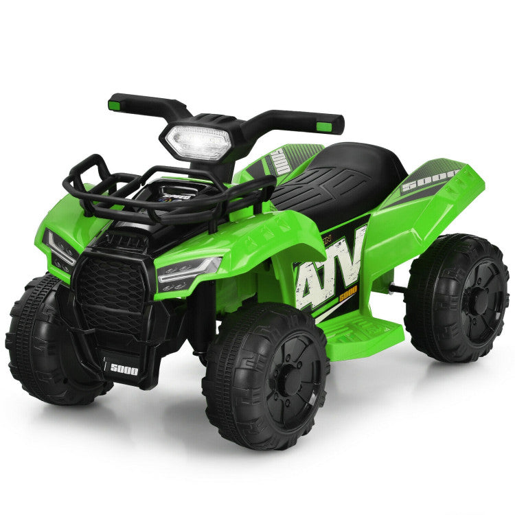 6V Kids ATV Quad Powerful Wheels Electric Ride-on Car with LED Light and MP3