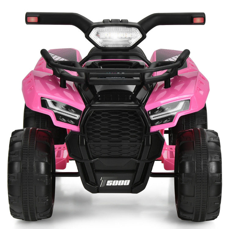 6V Kids ATV Quad Powerful Wheels Electric Ride-on Car with LED Light and MP3