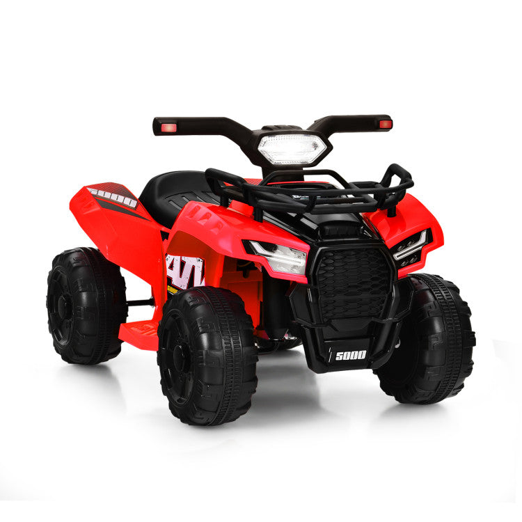 6V Kids ATV Quad Powerful Wheels Electric Ride-on Car with LED Light and MP3