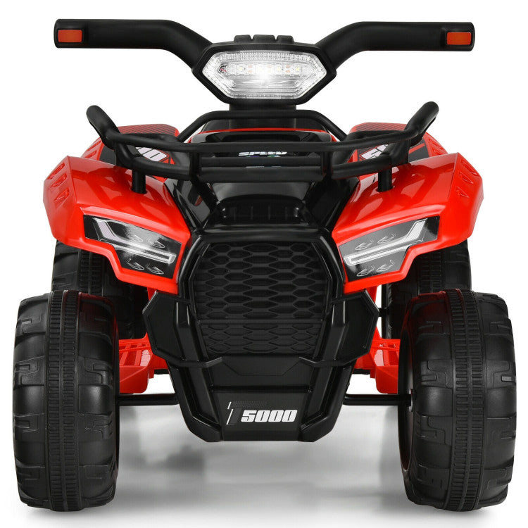 6V Kids ATV Quad Powerful Wheels Electric Ride-on Car with LED Light and MP3