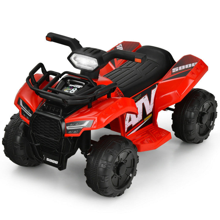 6V Kids ATV Quad Powerful Wheels Electric Ride-on Car with LED Light and MP3