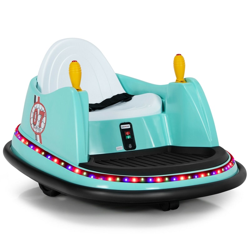 6V Electric Kids Ride On Bumper Car 360° Spin Race Toy with Remote Control