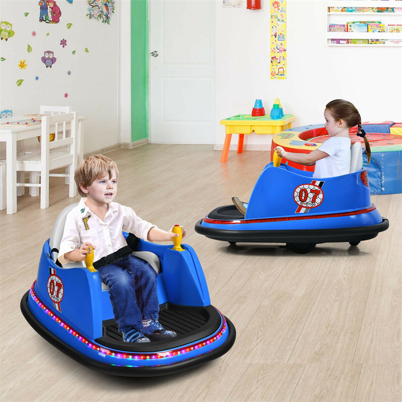 6V Electric Kids Ride On Bumper Car 360° Spin Race Toy with Remote Control