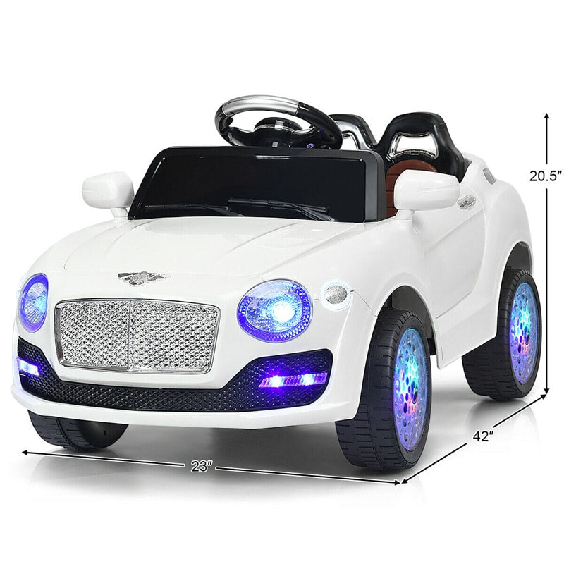 6V Kids Ride-On Car Electric Battery Power RC with Remote Control & Flashing Wheel Lights