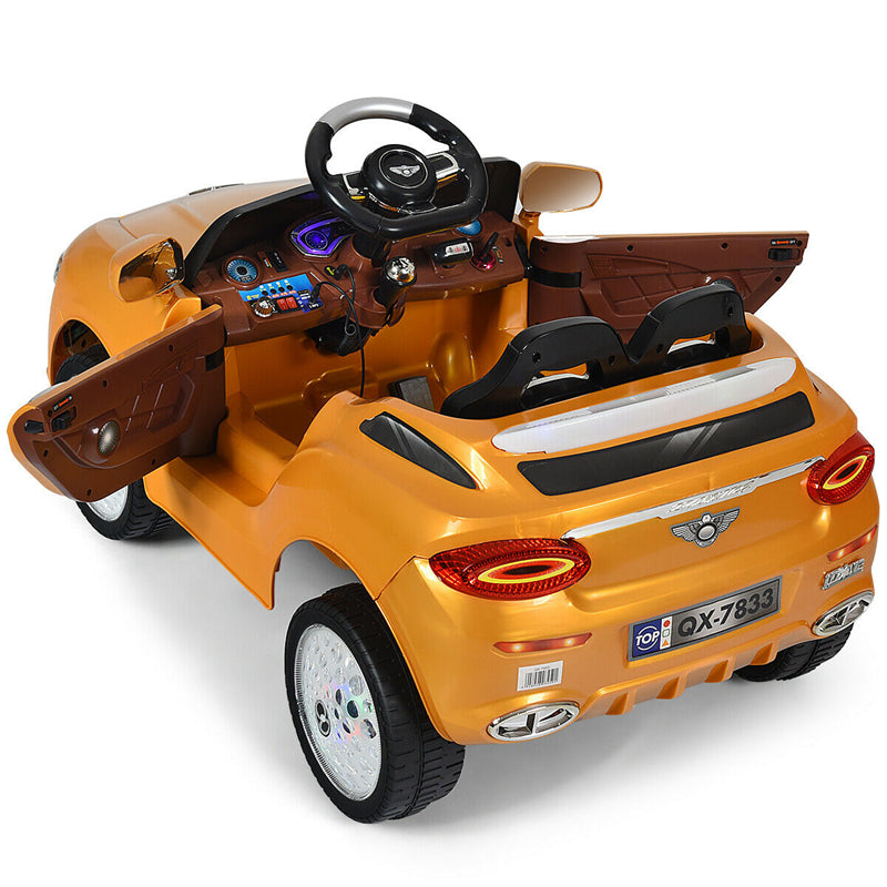 6V Kids Ride-On Car Electric Battery Power RC with Remote Control & Flashing Wheel Lights