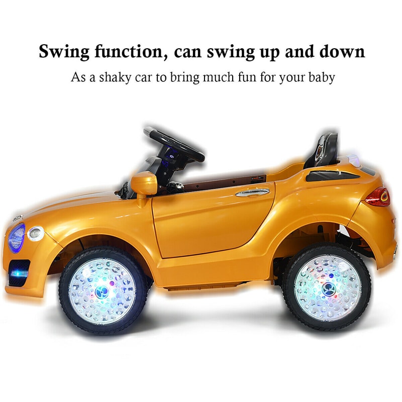 6V Kids Ride-On Car Electric Battery Power RC with Remote Control & Flashing Wheel Lights